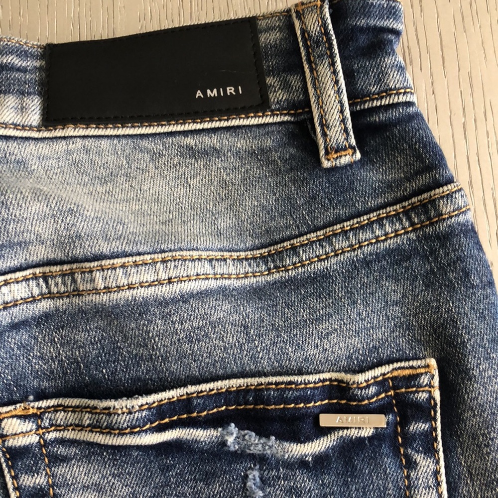AMIRI Distressed Blue skinny Jeans Size 30 - Picture 15 of 16
